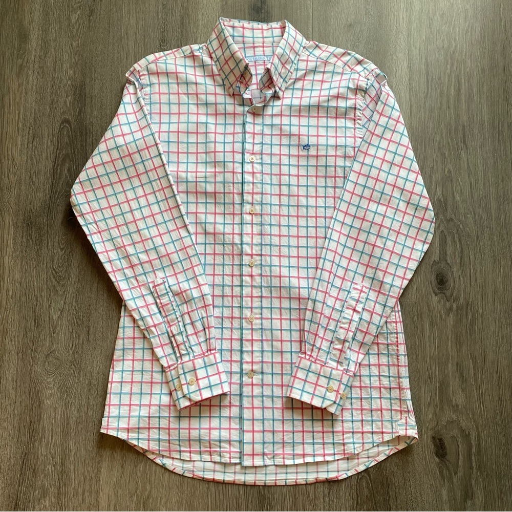 Southern Tide Plaid Collared Shirt